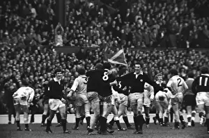 Scotland celebrate victory in the 1971 Calcutta Cup at Twickenham