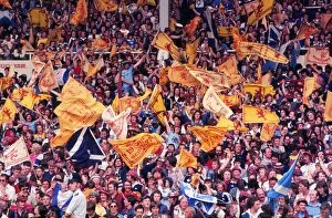 Images Dated 4th June 1977: Scotland fans at Wembley - 1977 British Home Championship