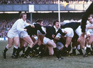 Scotlands Alan Lawson and Englands Malcolm Young - 1979 Five Nations
