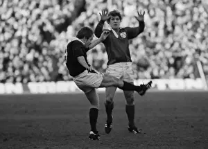 Rugby Prints: Scotlands Alan Lawson and Irelands Fergus Slattery - 1979 Five Nations