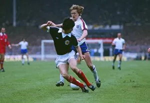 Images Dated 26th May 1979: Scotlands George Burley and Englands Peter Barnes