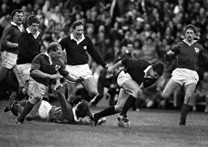 Images Dated 27th August 2010: Scotlands Iwan Tukalo scores against Ireland - 1987 Five Nations