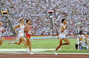 Images Dated 23rd December 2011: Seb Coe leads the way in the 1984 1500m Olympic final