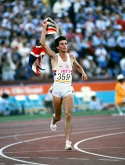 1984 Los Angeles Olympics Collection: Seb Coe wins 1500m gold - 1984 Los Angeles Olympics