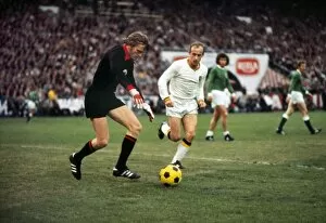 Euro 1972 Collection: Sepp Maier gathers the ball at Euro 72