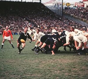 Images Dated 4th June 2009: Sid Going kicks for the All Blacks against England in 1973