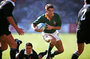 South Africas Joost van der Westhuizen makes a break during the 1995 Rugby World Cup Final