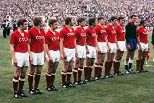 The 1972 European Football Championship Collection: The Soviet Union team line up before the final of Euro 72