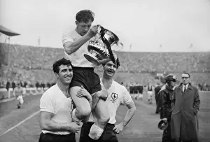 Tottenham Prints: Spurs captain Danny Blanchflower after the 1962 FA Cup Final