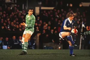 St Etiennes Michel Platini and Ipswichs Eric Gates - 1981 UEFA Cup