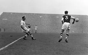 Images Dated 23rd October 2012: Stanley Matthews crosses for Blackpool on his 43rd birthday