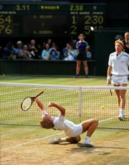 Portfolio Collection: Stefan Edberg wins the 1988 Wimbledon Mens Singles title