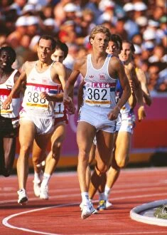 Images Dated 23rd August 2011: Steve Cram & Steve Ovett - 1984 Los Angeles Olympics