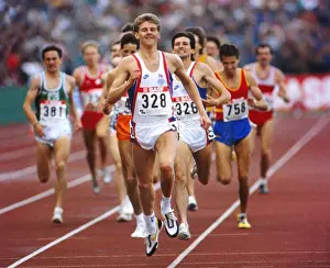 Steve Cram wins gold from Seb Coe in the 1500m at the 1986 European Championships