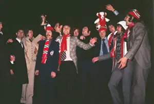 Sunderland players during their victorious 1973 FA Cup homecoming