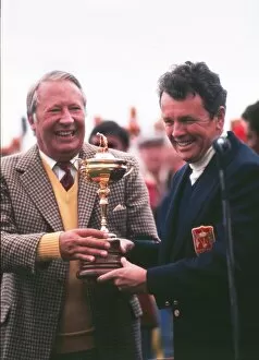 1973 Ryder Cup Collection: Ted Heath presents Jack Burke Jr. with the Ryder Cup in 1973