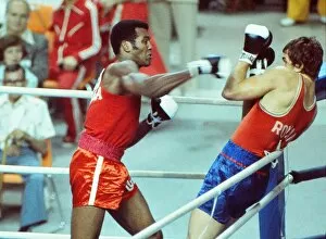 Images Dated 10th January 2012: Teofilo Stevenson on the way to winning gold at the 1976 Montreal Olympics