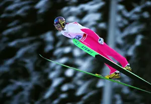 Skiing Prints: Toni Nieminen - 1992 Albertville Winter Olympics - Mens Inividual Large Hill