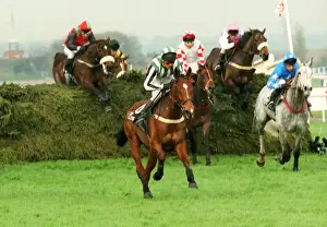 Horse Racing Prints: Tony Dobbin on Lord Gyllene on the way to winning the 1997 Grand National