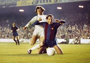 Images Dated 23rd April 2012: Trevor Cherry and Johan Cruyff during the 1975 Euopean Cup