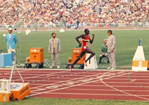 Ugandas John Akii-Bua wins the 400m hurdles gold medal at the 1972 Munich Olympics