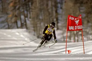 USAs Doug Powell in the mens Downhill at Val D Isere during the 1980 FIS World Cup