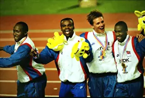 The victorious 1991 World Championship 4x400m relay team