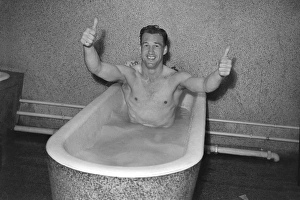 Villa goalscorer Peter McParland after the 1957 FA Cup Final
