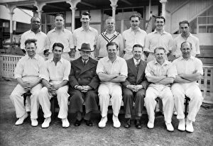 Images Dated 6th July 2011: Warwickshire C. C. C. 1950 - J. Ords Benefit Team Group