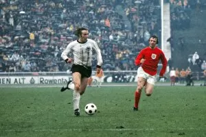 Euro 1972 Collection: West Germanys Gunter Netzer on the ball in 1972