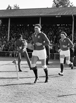 Willie John McBride leads the British Lions out against Northern Transvaal in 1974