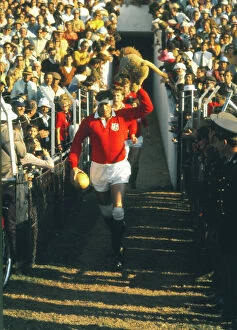 Images Dated 19th May 2009: Willie John McBride leads the British Lions out for the Third Test against South Africa in 1974