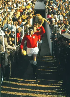 Willie John McBride leads the British Lions out for the Third Test against South Africa in 1974