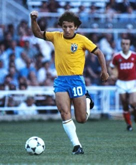 Images Dated 5th December 2011: Zico on the ball at the 1982 World Cup